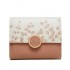 Pruetti 2022 new Korean-style women's short wallet, tri-fold, fresh-looking PU printed large-capacity student wallet