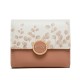 Pruetti 2022 new Korean-style women's short wallet, tri-fold, fresh-looking PU printed large-capacity student wallet