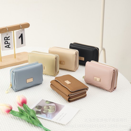 2024 new Japanese and Korean stylish, multifunctional, large capacity folding wallet, accordion bag wholesale