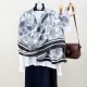 Retro floral print outerwear shawls, a popular Korean style for women, stylish and fashionable, everyday cotton and linen long scarves.