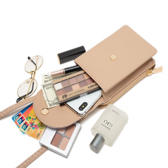 Pruti's new simple and versatile crossbody shoulder bag, handbag, mobile phone bag, printed touchscreen mini wallet.