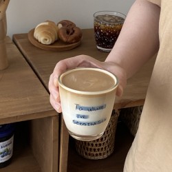 Couple's glass water cup