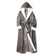Women's Palm Leaf Print Belted Bathrobe, Men's Summer Thin Absorbent Quick-Drying Nightgown, Swimmable Bath Towel