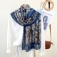 Ethnic Artistic Retro Patterned Scarf, Korean Women's Elegant and Stylish Travel Outerwear Long Scarf