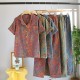 New women's nightdress, pure cotton double-layered crepe, long-sleeved, thin bath skirt, loose spring and summer pajamas, all-cotton loungewear set New women's nightdress, pure cotton double-layered crepe, long-sleeved, thin bath skirt, loose spring and summer pajamas, all-cotton loungewear set