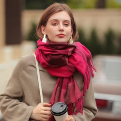 Deqing Siyue scarves, 2025 new autumn and winter thickened warm faux cashmere scarves, plaid print, autumn and winter neck scarves for women.