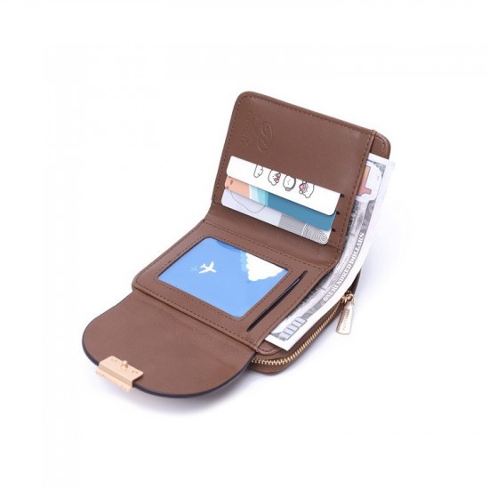Lianbu New Short Wallet, Fashionable and Versatile Folding zipper student coin purse, in stock, wholesale.