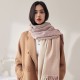 Sweet Japanese and Korean solid color faux cashmere scarves, women's 2025 winter new extended fashionable warm shawls