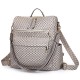 Cross-border women's casual retro large-capacity backpack, European and American retro PU backpack.