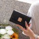 PRETTYZYS Korean style new arrival, medium-sized wallet, simple, solid color, stylish, sophisticated, and versatile, large capacity.