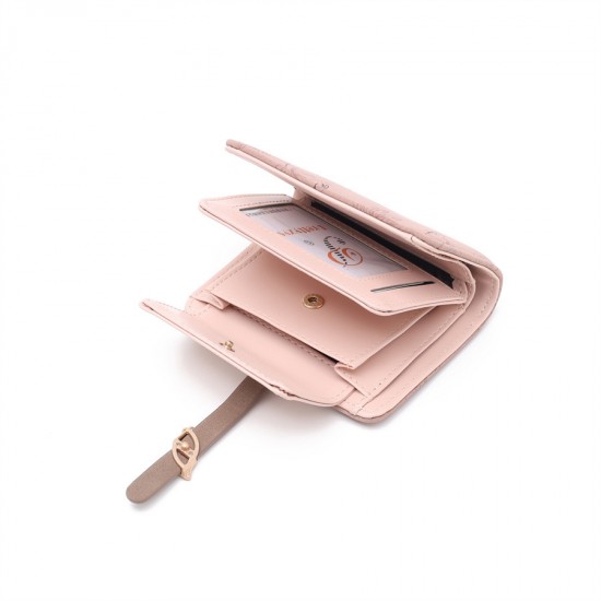 Lianbu 2025 new short wallet, stylish, simple zippered printed multifunctional coin purse