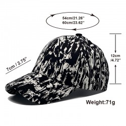 Cross-border thin, fashionable, printed baseball caps for spring and summer, women's casual sun protection, graffiti baseball caps for men, black and white.