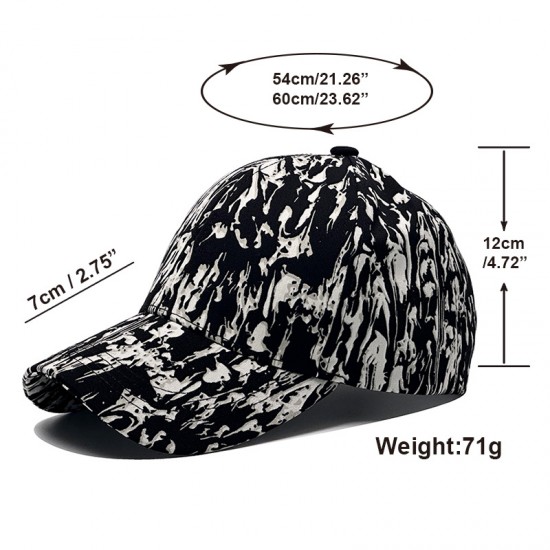 Cross-border thin, fashionable, printed baseball caps for spring and summer, women's casual sun protection, graffiti baseball caps for men, black and white.