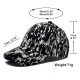 Cross-border thin, fashionable, printed baseball caps for spring and summer, women's casual sun protection, graffiti baseball caps for men, black and white.
