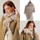 Houndstooth scarf for women, winter 2025 new plaid imitation cashmere scarf wholesale manufacturer, thickened shawl neckerchief for women