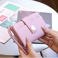New cross-border short women's wallet, buckle, multifunctional, wristband, student coin purse, wholesale
