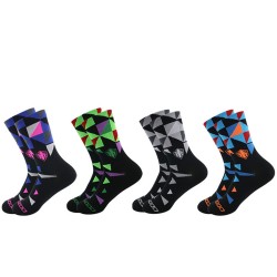 New geometric trendy socks, Amazon foreign trade socks, men's and women's stylish cotton long socks, wholesale sports.