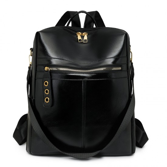 New Cross-Border Retro Women's Soft Leather Multifunctional Shoulder Bag, Simple and Versatile, Large Capacity Wholesale Backpack