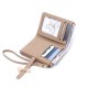 Lianbu new Japanese and Korean style, fresh and simple, zippered and clasp, short multifunctional card holder, handbag, student coin purse.