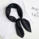Solid color 70s square scarves, simple everyday silk scarves for women, stylish and minimalist for commuting Wholesale silk scarves in various colors