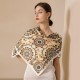 90s Sweet Japanese and Korean imitation silk scarves for women, 2025 Spring/Summer floral print small square scarves wholesale