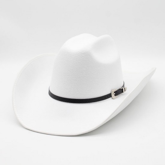 New top hat, European and American punk-style wide-brimmed hat, riding hat for men and women, western cowboy bag 9.5cm brim hat with a rolled brim New top hat, European and American punk-style wide-brimmed hat, riding hat for men and women, western cowboy bag 9.5cm brim hat with a rolled brim