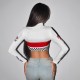 Motorcycle girl long-sleeved slim-fitting T-shirt top Motorcycle girl long-sleeved slim-fitting T-shirt top