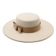 Autumn and winter hat for women, European and American celebrity, light luxury woolen hat with a wide brim, 10cm, British flat-top, wide-brimmed hat