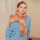 2023 new Wholesale plaid scarves for autumn and winter, faux cashmere tassel scarves for women, European and American street style, thickened and warm neckbands.
