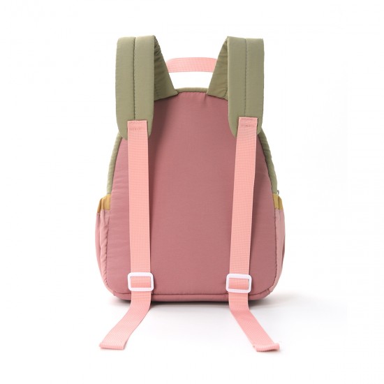 Feihong cross-border children's backpack with color-blocked cute apple embroidery, kindergarten backpack, and baby mini travel backpack