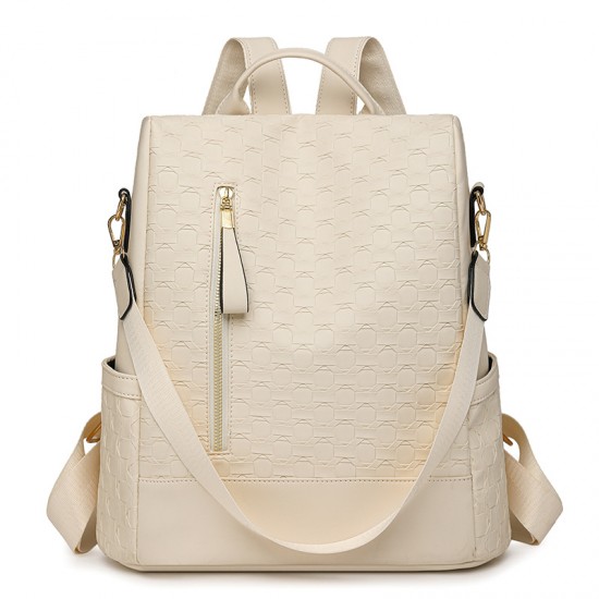 2025 New High-end Women's Backpack, Checkerboard Pattern, Casual, Versatile, Fashionable Travel backpack, dual-use shoulder bag