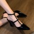 European women's shoes, 2023 autumn single-strap leopard print square-toed flats, European-made shallow-cut single shoes for women.