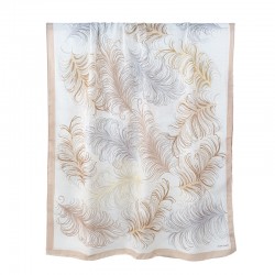 Cross-border cotton and linen long scarves, Korean style, trendy outerwear, spring and autumn women's personalized feather print scarves.