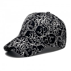 New cross-border fashionable cartoon-printed baseball caps, spring and summer outdoor travel caps, and sun protection caps.