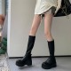 Satin wedge-heeled shoes with back straps for women, 2025 square-toed bow-knot ruffled niche closed-toe sandals