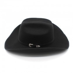 New top hat, European and American punk-style wide-brimmed hat, riding hat for men and women, western cowboy bag 9.5cm brim hat with a rolled brim