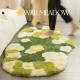 Irregular moss green carpet, living room coffee table rug, bedroom floor mats, thickened plush bedside rugs, bathroom absorbent mats
