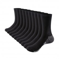 Thickened towel-soled sports socks for men and women for autumn and winter, mid-calf, non-slip, sweat-wicking, breathable, and odor-resistant.