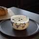 Mangmang's creative and cute cartoon animal ceramic absorbent coasters, personalized hand-painted round insulated coffee coasters