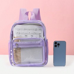Cross-border transparent backpack, new summer casual PVC backpack, jelly bag, large capacity, transparent student backpack