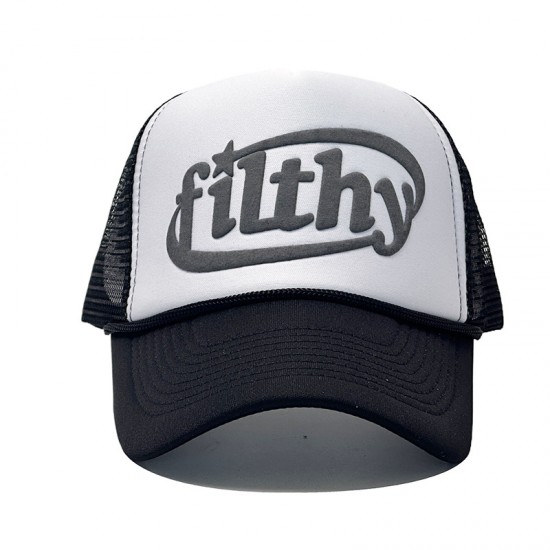 New English lettered embroidered colorblock baseball caps, men's and women's sun visor mesh coconut tree trucker hats, wholesale