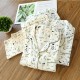 New cotton gauze pajamas for women, spring, autumn, and summer, long-sleeved, all-cotton, thin, simple loungewear set suitable for outerwear New cotton gauze pajamas for women, spring, autumn, and summer, long-sleeved, all-cotton, thin, simple loungewear set suitable for outerwear