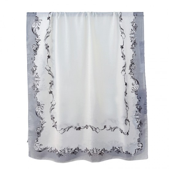 Insta-style retro print, fashionable cotton and linen long scarf, cross-border, spring and autumn travel outerwear for women.