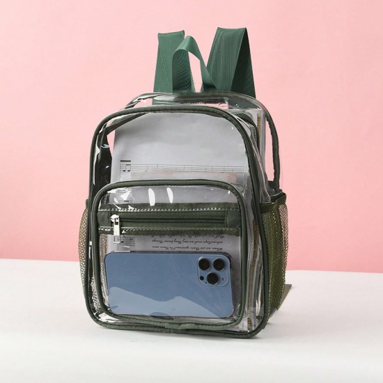 Cross-border transparent backpack, new summer casual PVC backpack, jelly bag, large capacity, transparent student backpack