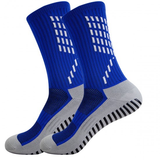 Men's foreign trade football socks, men's socks, adhesive-coated non-slip floor socks, training socks, towel-soled mid-calf thickened sports socks.
