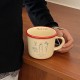 Niche Korean Instagram Funny and Cute Linear Cat Glass Bowl High-temperature-resistant cartoon borosilicate fruit bowl and yogurt bowl