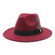 White woolen gentleman's classic British jazz feather hat with a flattering face shape, woolen felt hat for men and women