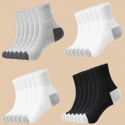 Men's deodorant, sweat-wicking, spring/summer pure cotton mid-calf sports socks, thin, solid color, summer shorts. Women's boat socks with Tianwa Socks