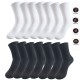 Cross-border pure white socks, ankle socks, mid-calf socks, wholesale summer thin, breathable, deodorant, sweat-wicking mesh