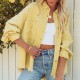 Factory direct sales of 2025 new cross-border European and American lapel, long-sleeved, retro, street style, ripped, raw-edge denim jacket for women.
